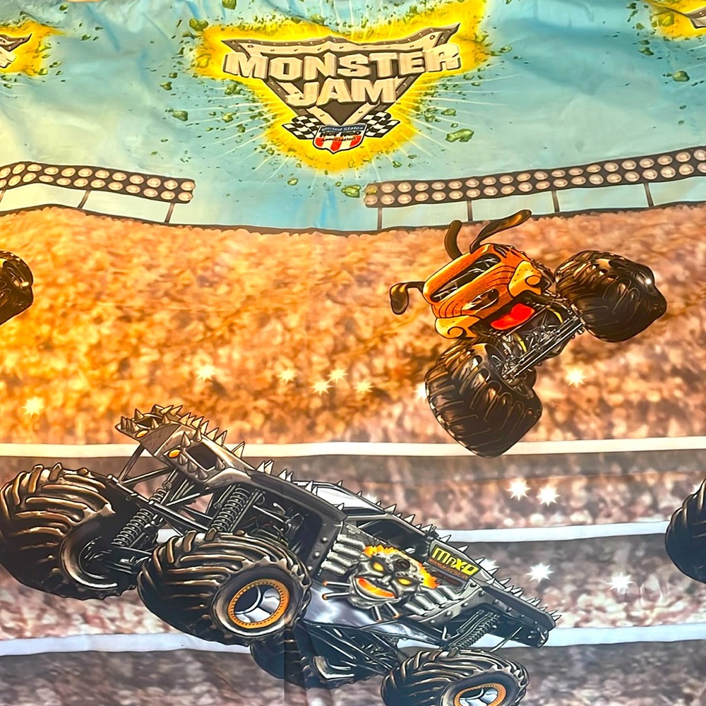 Monster jam shower curtain